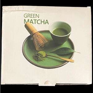 6 Pieces Green Matcha Kit for Premium Matcha Tea Ceremony Textured Ceramic Gray